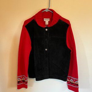 Pendleton  Sweater Jacket with Leather Front